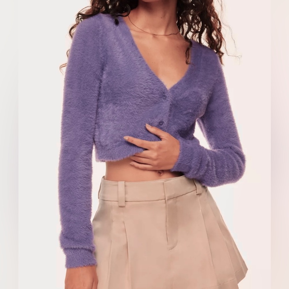 Aritzia Sunday Best Reese Cardigan Violet Haze